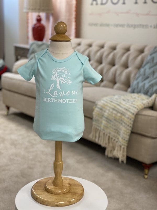 Love My Birthmother Onesies - blue