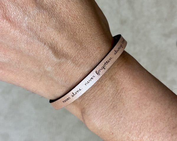 Rose Gold Leather Bracelet by Laurel Denise - Image 2